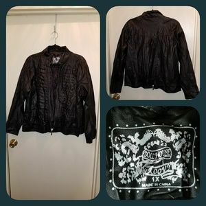 Dollhouse Groovy Black Faux Leather Jacket